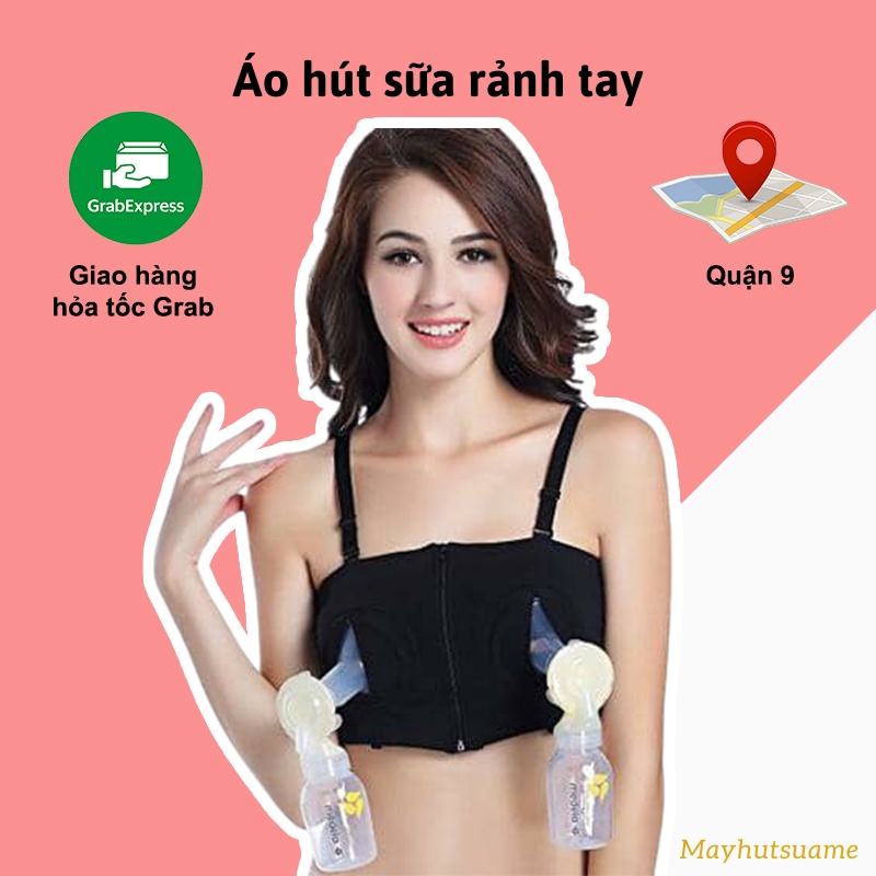 Áo hút sữa rảnh tay có dây - thun co giãn 4 chiều - có 8 nút điều chỉnh