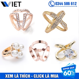 Kẹp giữ khăn lụa/ khuy cố định khăn thiết kế bắt mắt đơn giản và sang trọng