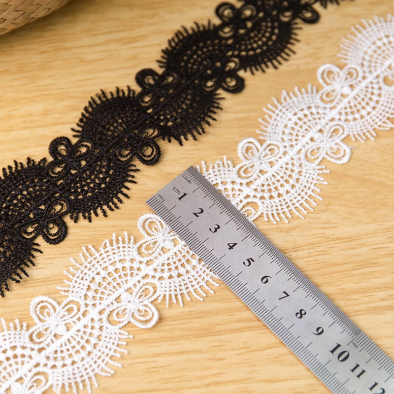 Cuộn Dây Ruy Băng Ren Trắng Đen Dài 15 Yards Dùng Trang Trí Tiệc Cưới