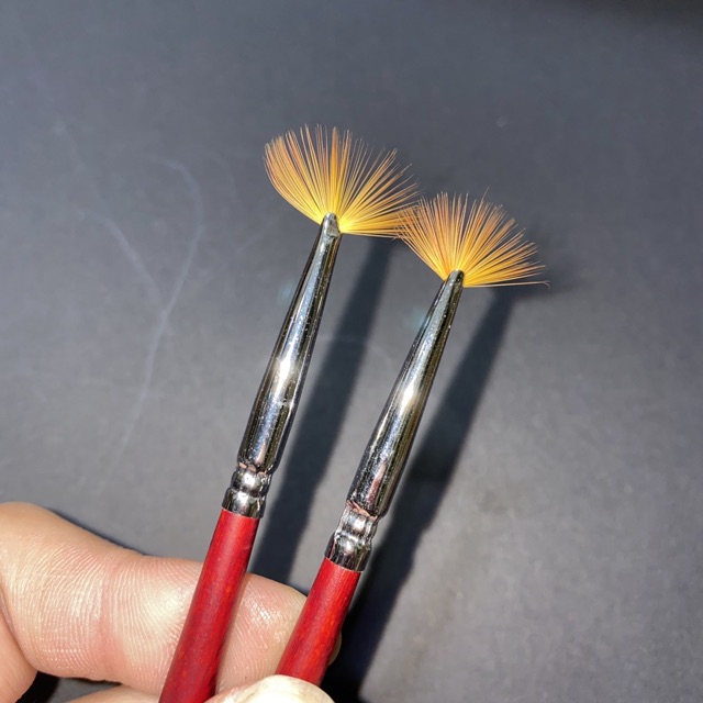 Cọ Quạt xoè dùng trang trí làm móng tay-chuyên làm nail