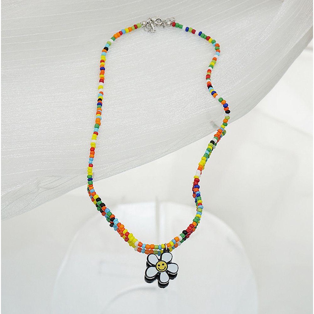 Vòng cổ Mặt Hoa Hướng Dương 15H Nhựa Resin Phong Cách Bohemian Thời Trang Cho Nữ