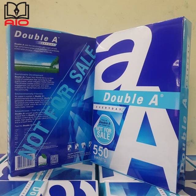 Giấy in Double A - A4 ĐL 70gsm / 80gsm (550 tờ)  CHÍNH HÃNG