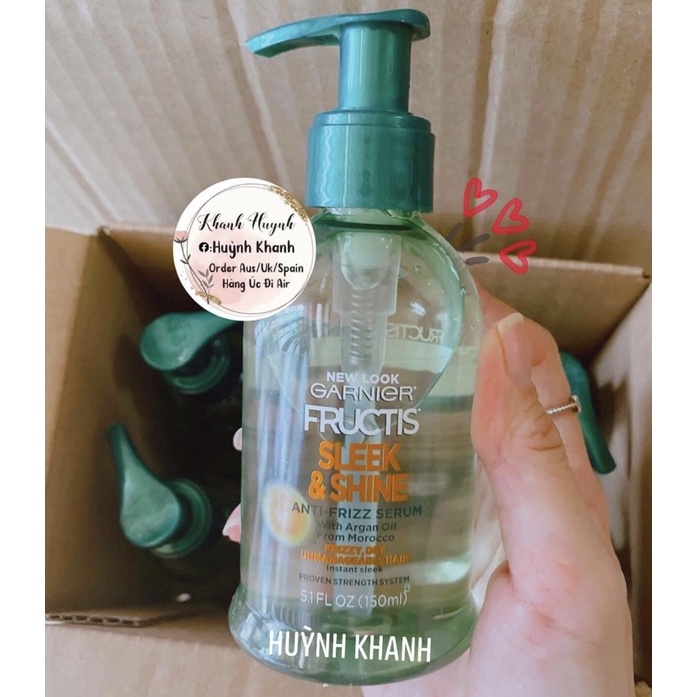 (BillChemist) Serum Dưỡng Tóc Garnier Sleek & Shine 150ml Của Úc