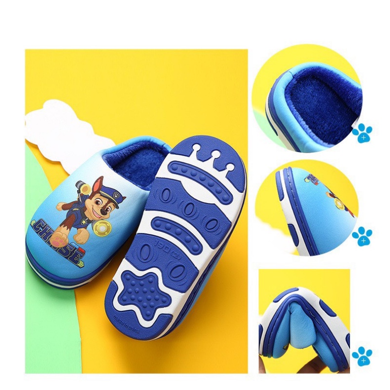 Dép bông Pawpatrol, dép đi trong nhà hoạ tiết đội chó cứu hộ cho bé trai bé gái từ 2 đến 10 tuổi Xu Xu Kids