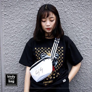 Túi bao tử Bird bag trắng/ đen