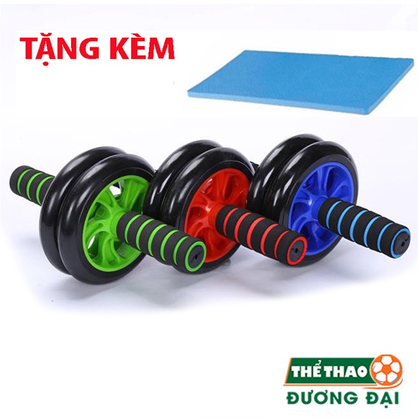 Con Lăn Tập Bụng 2 Bánh YK-3 Tặng Kèm Thảm Lót Gối - Tập Gym, Tập Thể Dục Tại Nhà