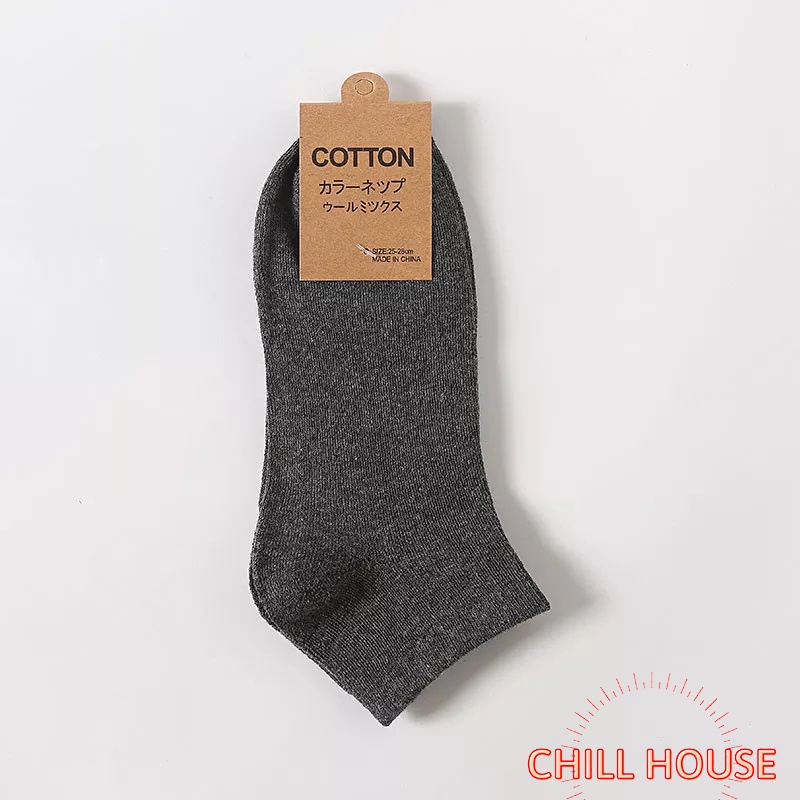 Tất  cổ ngắn trơn cotton Unisex chống hôi chân T777 - CHILL HOUSE