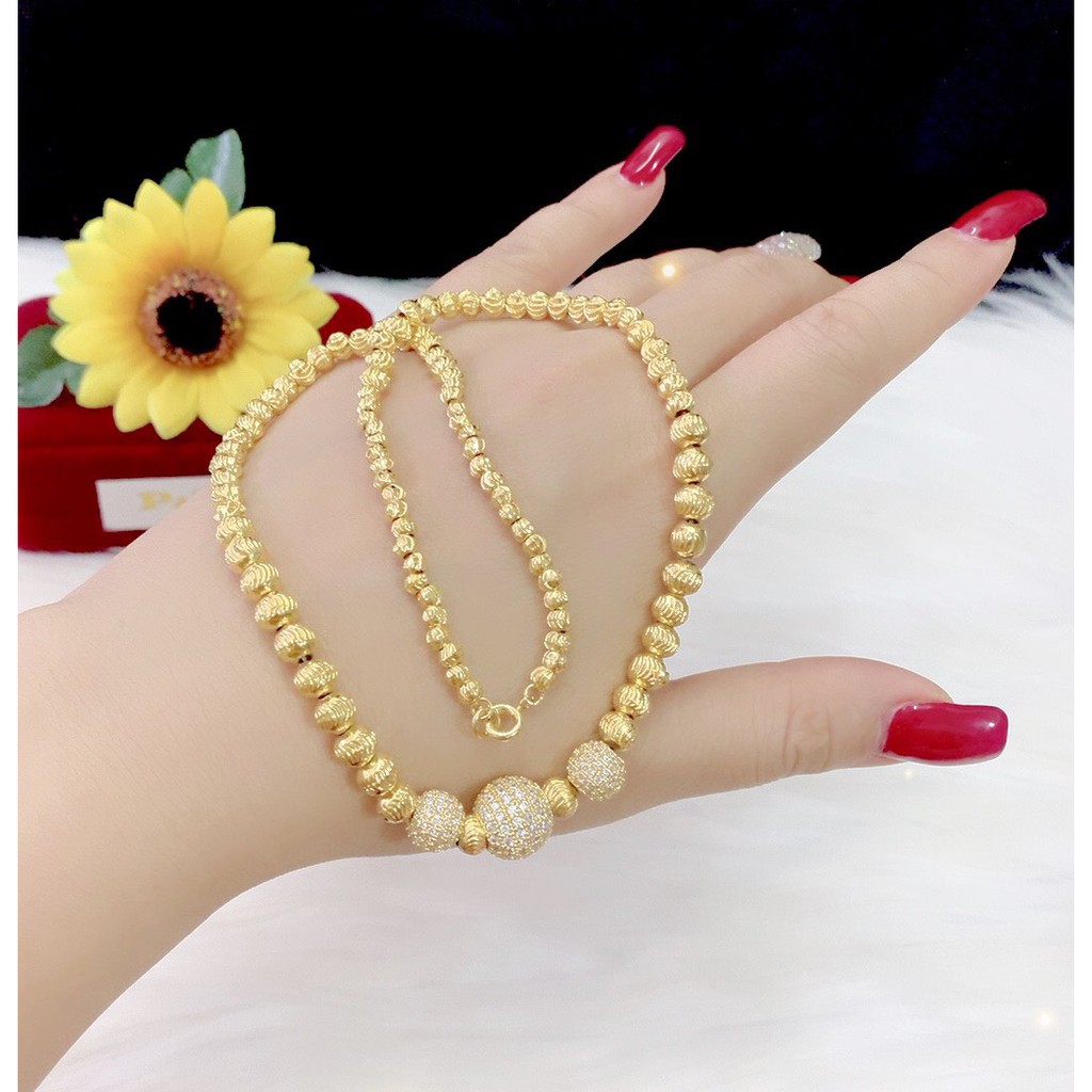 Dây chuyền bi mạ vàng 18k cao cấp