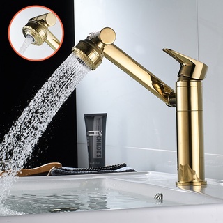 Vòi nước nóng lạnh bằng thép không gỉ 304 xoay 360 độ cho bồn rửa nhà bếp