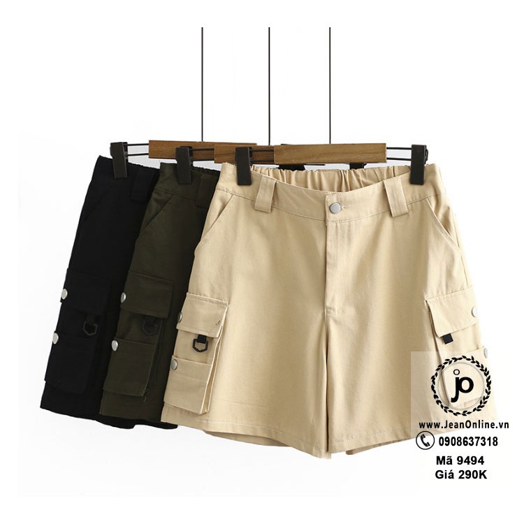 Short Kaki Túi Hộp (MS: 9494) quần kaki nữ, quần đùi, quần short, quần ngoại cỡ, bigsize