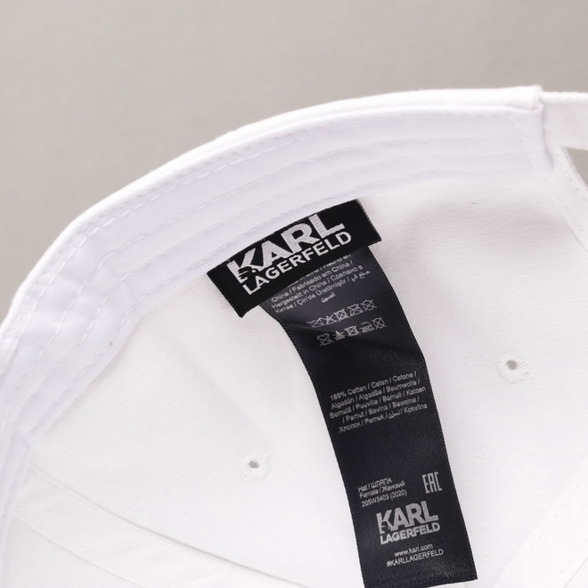 Mũ nón lưỡi trai KARL LAGERFIELD chất vải cotton Hàn Quốc cao cấp, logo cao su nổi 3D, màu đen, trắng, đỏ,xanh đen