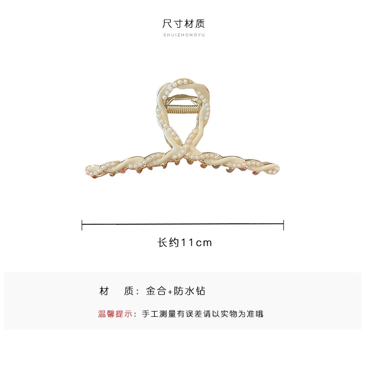 Kẹp TóC HìNh Cá MậP ĐíNh NgọC Trai Giả ThờI Trang Cho Nữ