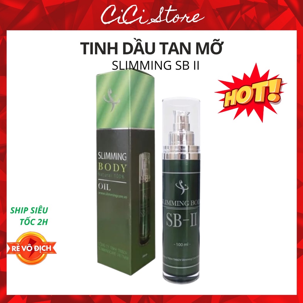 [Tặng đai eo chun] Tinh dầu ủ nóng tan mỡ bụng, tay chân đùi Slimming Body SB II