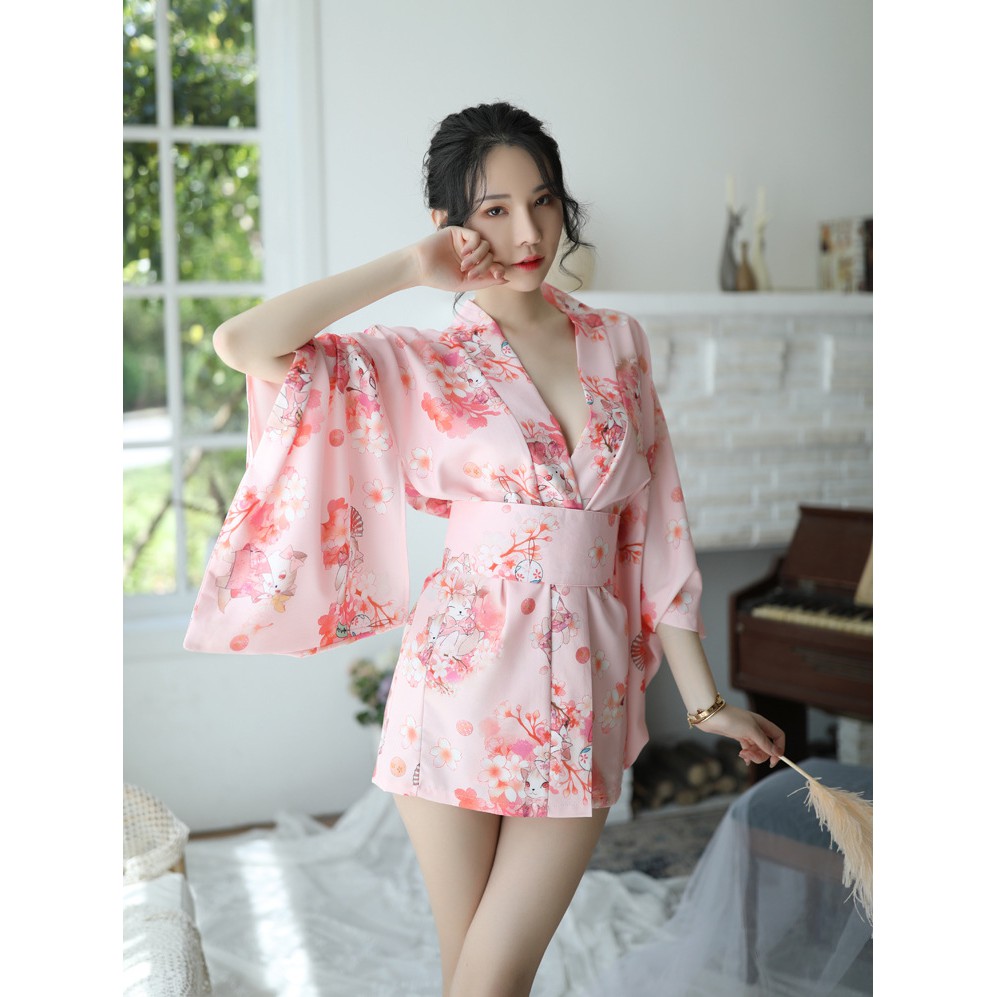 [ Video + Hình Thật ] Bộ Váy Ngủ Cosplay Kimono Nhật Bản Dễ Thương Gợi Cảm | BigBuy360 - bigbuy360.vn