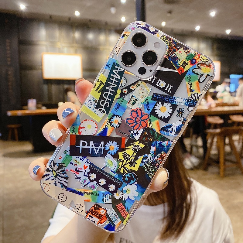 Ốp điện thoại mềm trong suốt in nhãn hoạt hình thời trang đường phố cho Huawei Y7 Prime 2019 Y6 Y5 2019 Y7 Prime 2018