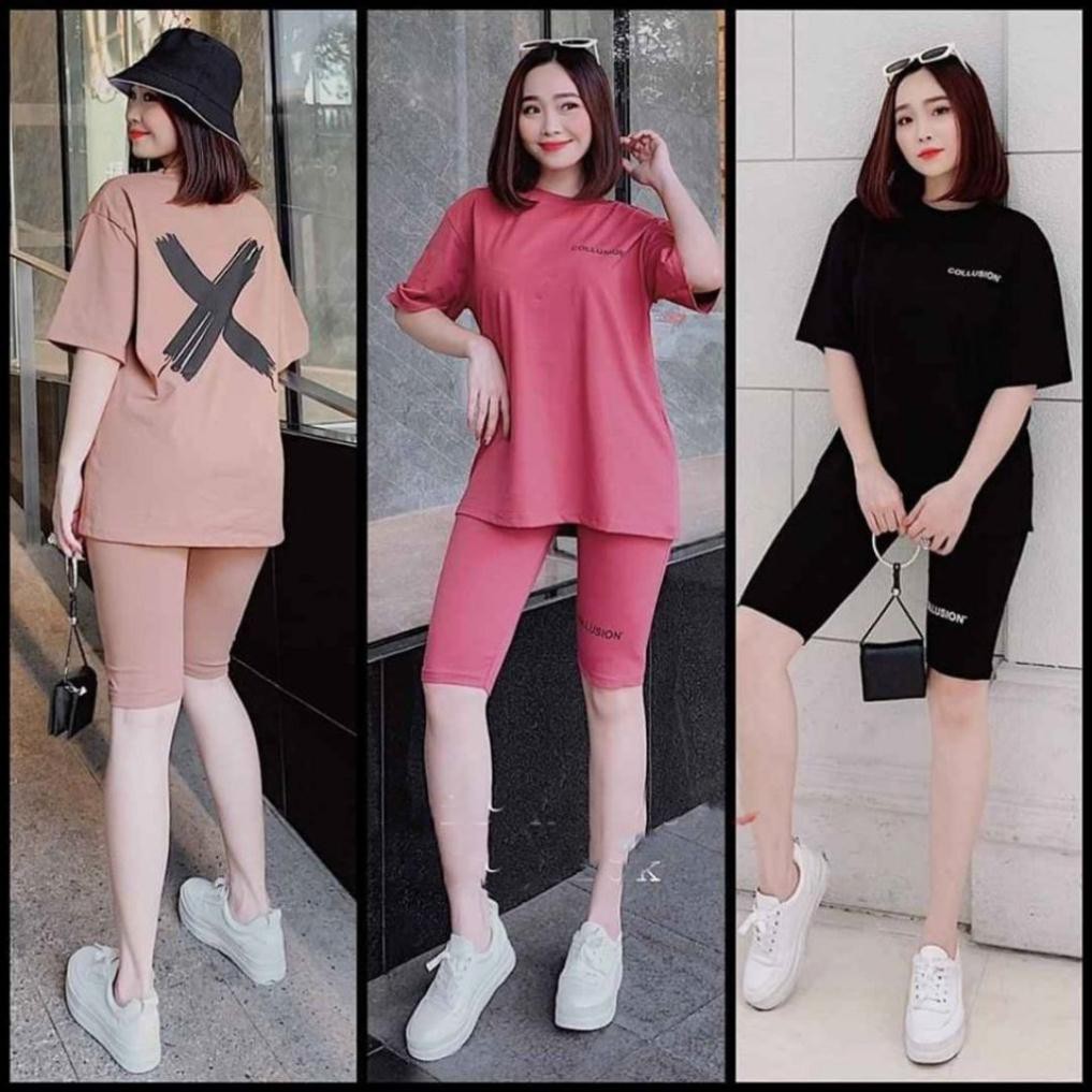 Đồ Bộ Nữ XX228 Đồ Bộ Mặc Nhà Chất Cotton 100% Co Dãn Đanh Mịn Quần Ngố Lửng Size 40KG - 80KG