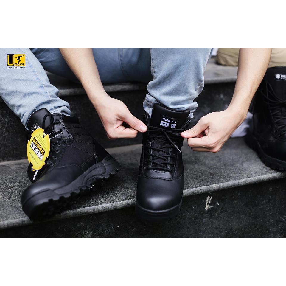 Giày Boot Nam SWAT Cao Cổ Phong Cách Chiến Thuật