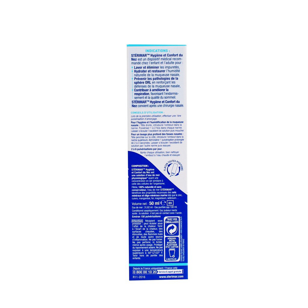 ✅ Sterimar Nose Hygiene And Comfort - Chai 50ml - Làm Sạch Mũi, Thông Mũi