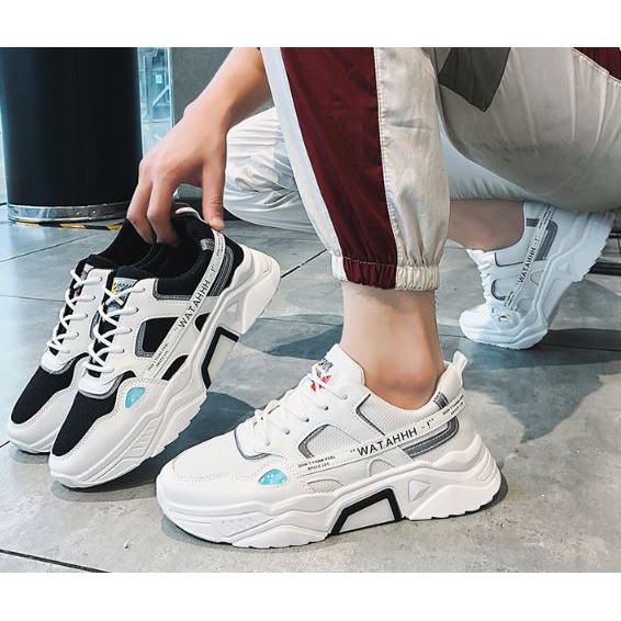 Giày Thể Thao Sneaker WATAHHH Trắng 💥Free Ship💥 Giày Tăng Chiều cao 5cm, Giày Cao cấp | BigBuy360 - bigbuy360.vn