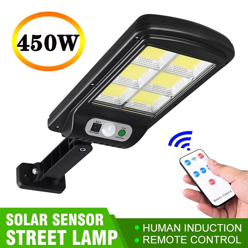 Đèn Led Treo Tường Cảm Ứng Cơ Thể Người Chống Nước Năng Lượng Mặt Trời 6Cob 120LED