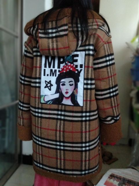 Măng tô dạ lót lông ấm cho bé gái