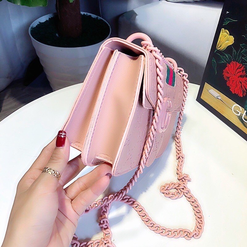 Túi 👜 kẻ sọc Da rắn sích Pull màu