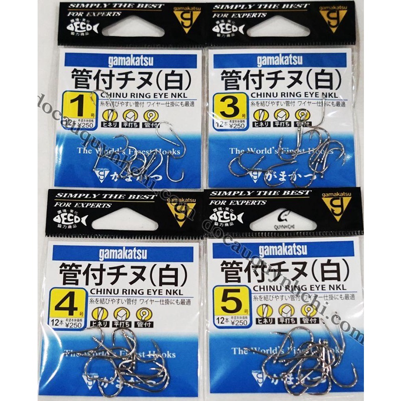 LƯỠI 1 GAMAKATSU CHINU RING EYE NKL 66822 - LƯỠI ĐƠN LƯỠI CÂU ĐÀI GAMAKATSU
