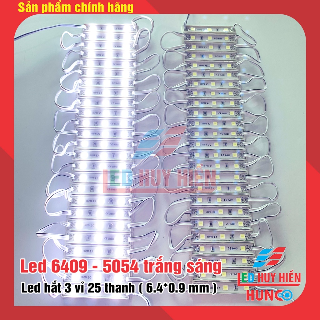 Led hắt 3 bóng 7211 led 5054 trắng - vỉ 20 thanh (25 thanh) led 3 bóng