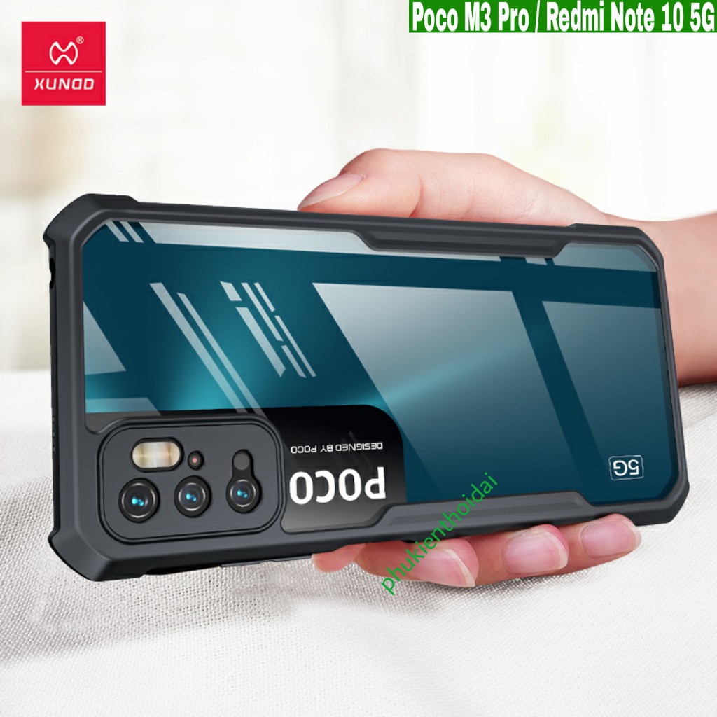 Ốp lưng Xiaomi Poco M3 Pro / Redmi Note 10 5G / Poco M4 Pro 5G hiệu Xundd lưng trong viền màu cao cấp