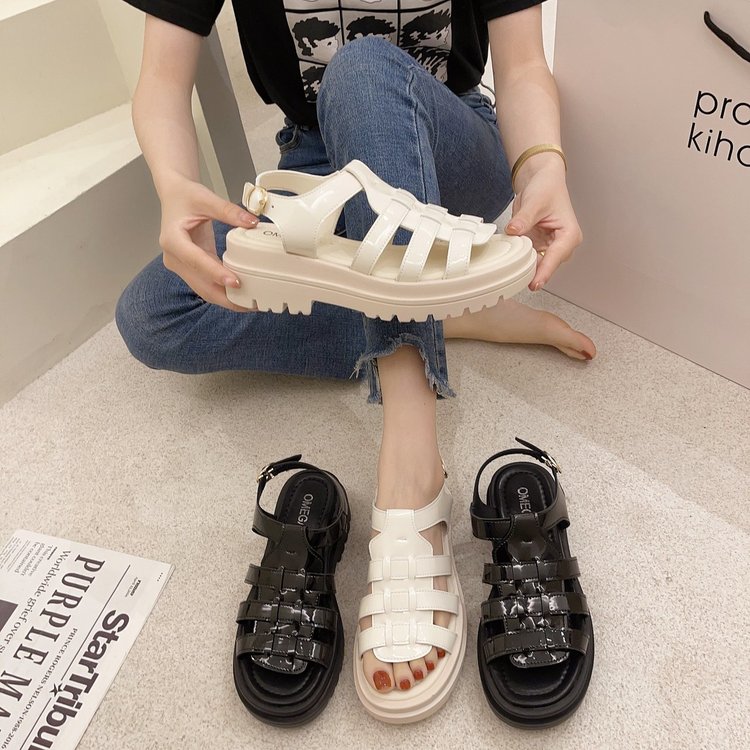 Giày Sandal Gót Vừa Thời Trang Nữ Sành Điệu 2021