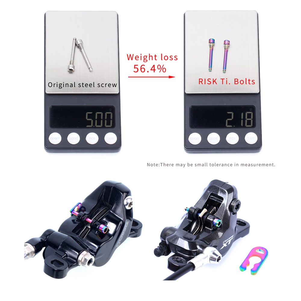 Vòng Kẹp Phanh Đĩa Xe Đạp Leo Núi Bằng Hợp Kim Titan Siêu Nhẹ Kèm Ốc Vít Chuyên Dụng