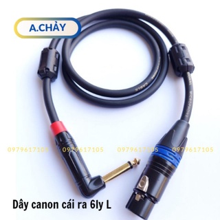 Dây canon cái ra đầu 6ly cong