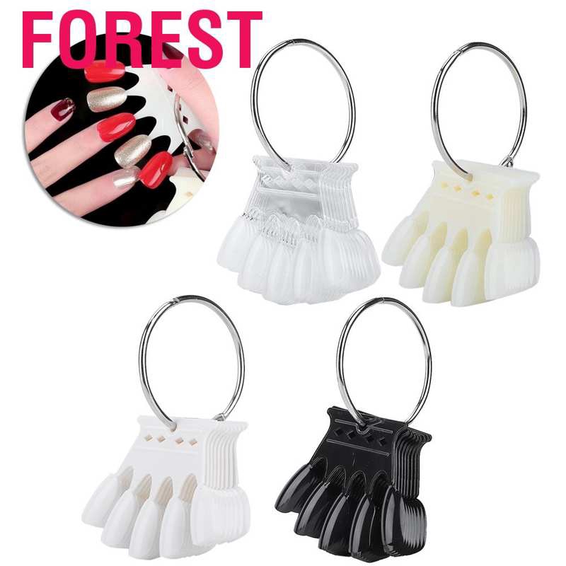 Forest  Nail Art Practice Tips 50pcs Manicure Polish Gel Color Display Showing Tool