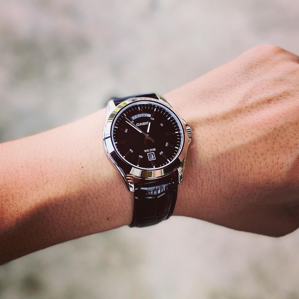 Đồng hồ Nam dây da Casio MTP-1370 chính hãng bảo hành 1 năm Pin trọn đời