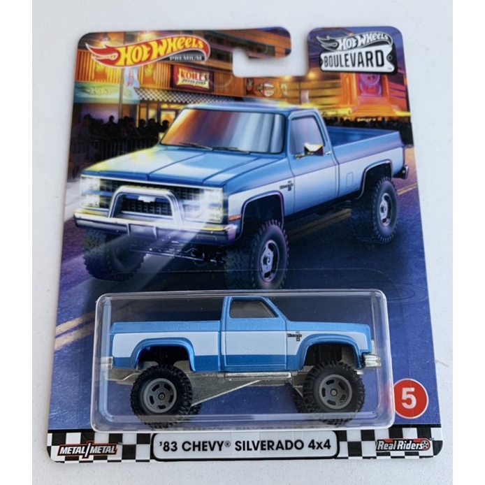 Xe Hot Wheels Premium '83 Chevy Silverado 4x4