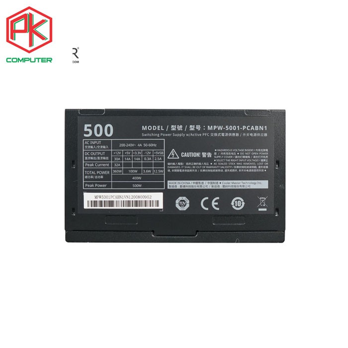 Nguồn Cooler Master Elite PC500 500W V3 (MPW-5001-PSABN1)