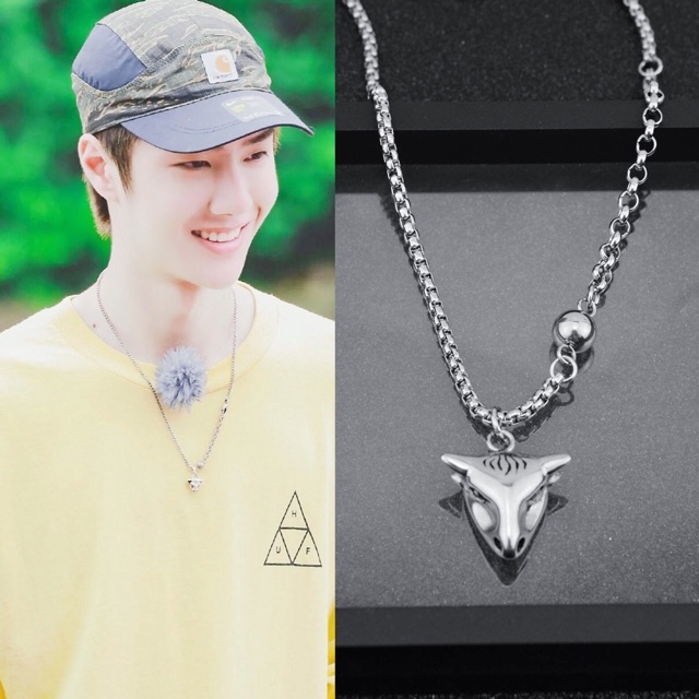 Dây chuyền titan đầu bò không gỉ loại 2 UN191102 Vương Nhất Bác