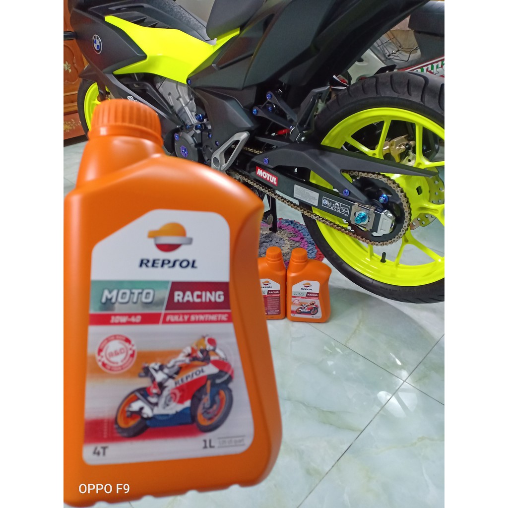 Nhớt Repsol Racing 4T 10W40 Full tổng hợp 100% Xe Côn Tay + Xe Số