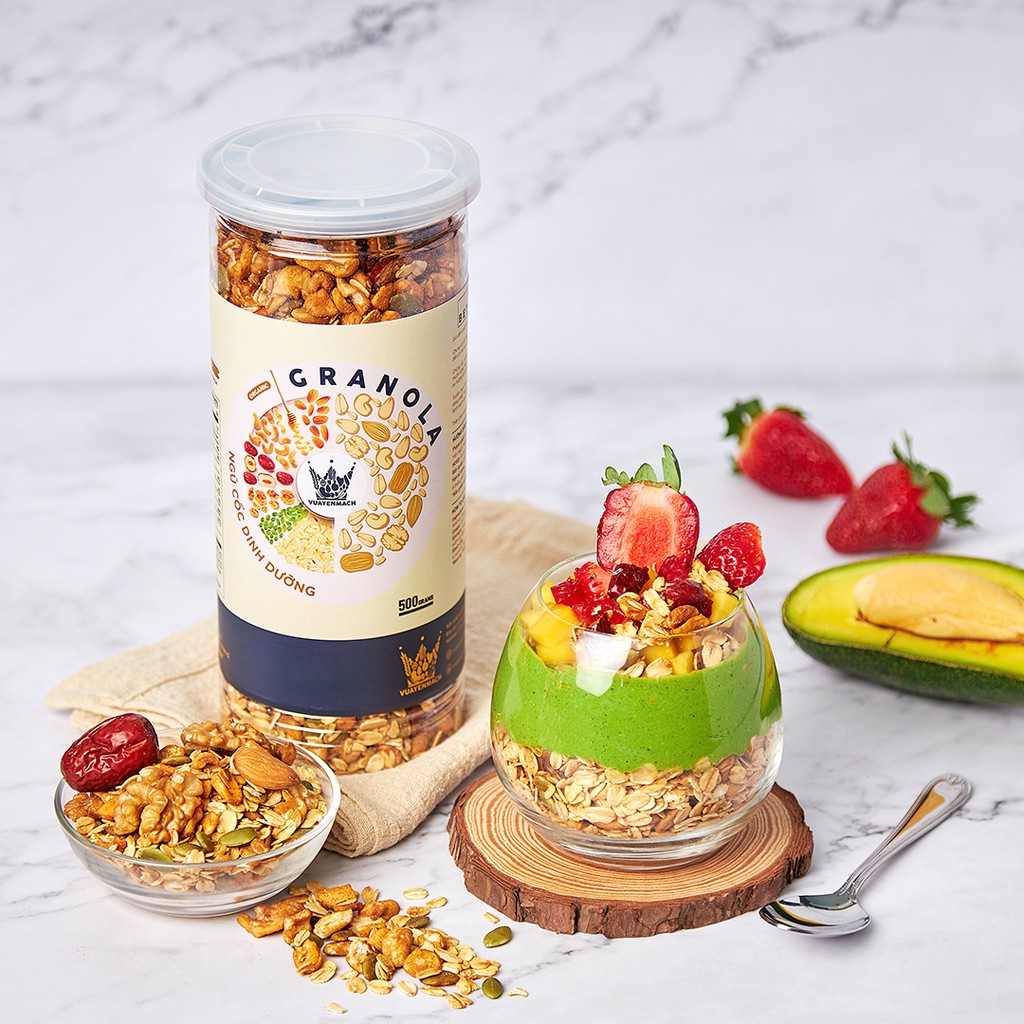 NGŨ CỐC ĂN KIÊNG GRANOLA HEALTHY SIÊU HẠT - HŨ 500GR