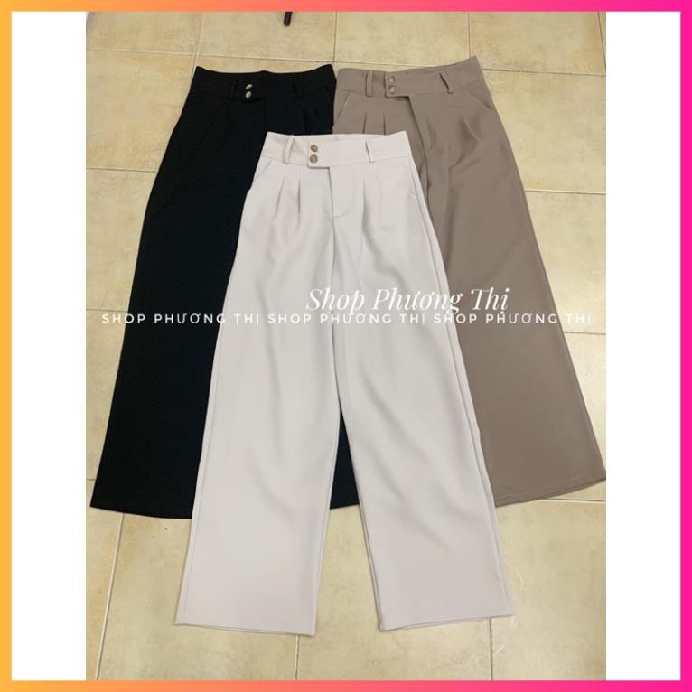 Quần ống suông, Quần Culottes cài lệch thời trang công sở phong cách Hàn Quốc -MOONMY (hình thật/video/sẵn) | BigBuy360 - bigbuy360.vn