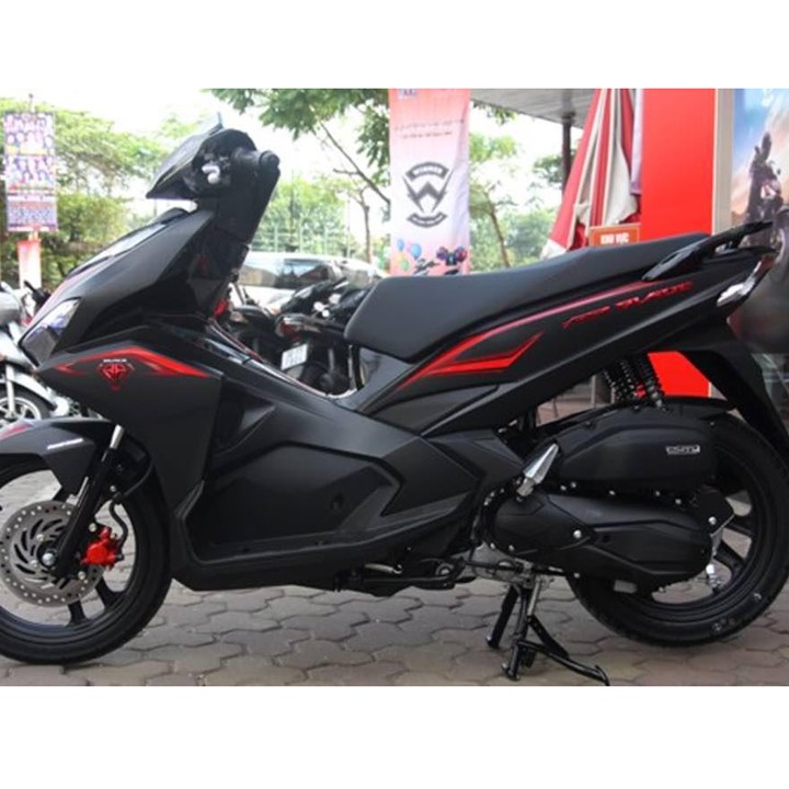Bộ tem 3 lớp dán xe Airblade 125 đời 2017 - 2018 Việt Nam - Màu đỏ đen - G806