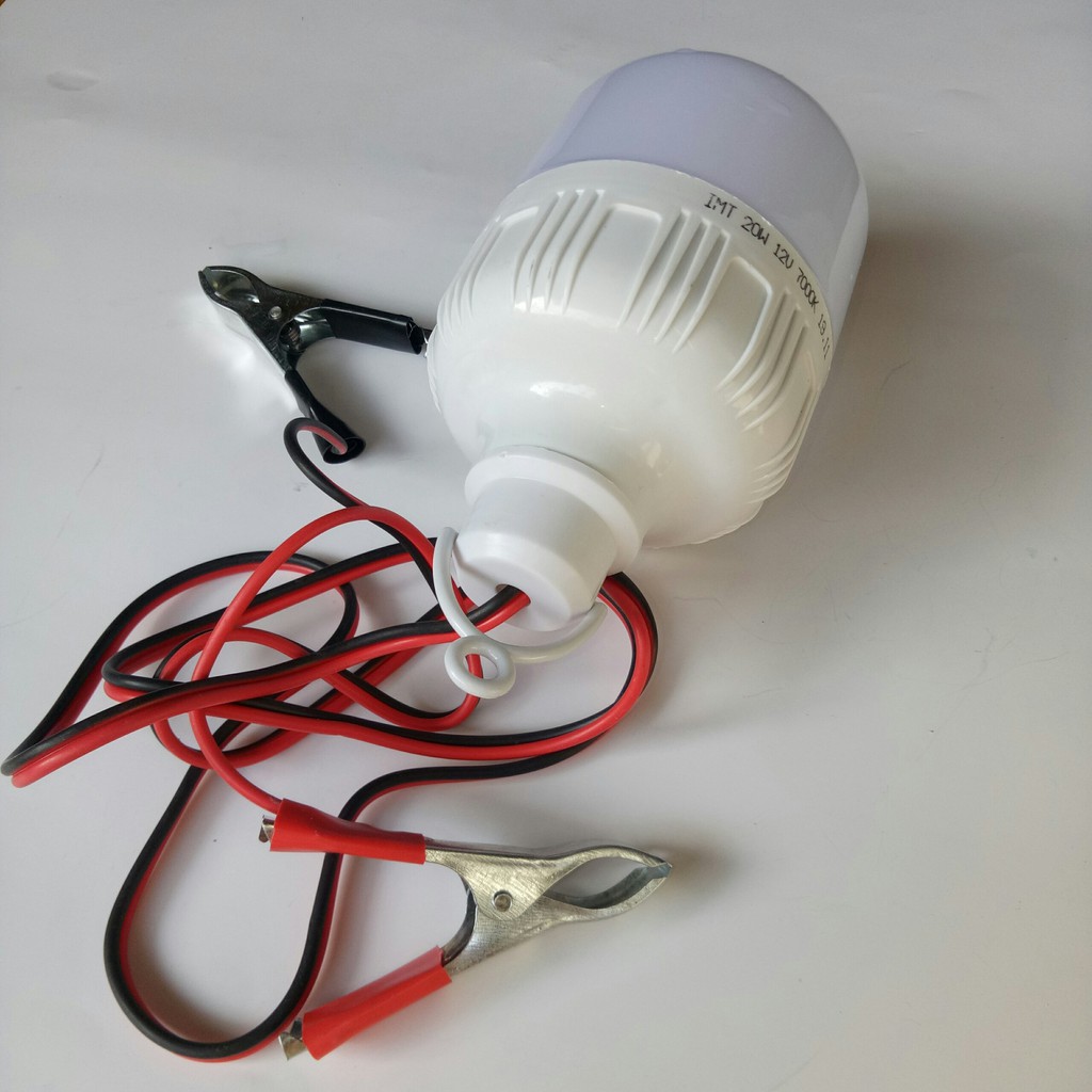 Đèn LED Kẹp Bình 12v 20w (Bóng Đèn Dùng Bình Ắc Quy)