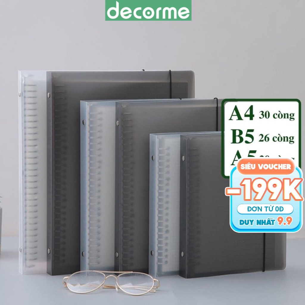 Bìa Sổ còng A4 B5 A5 20 26 30 lỗ binder bìa sổ còng sắt làm sổ planner bullet journal