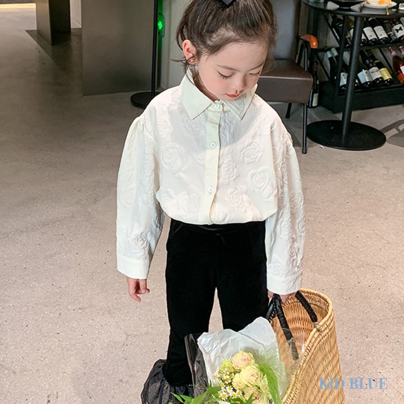 Áo Sơ Mi Mùa Thu Phong Cách Hàn Quốc Mới Cho Bé Gái