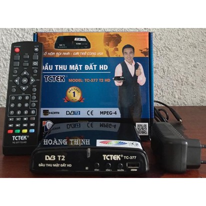 [Chính Hãng DVB-T2] Đầu thu mặt đất DVB T2/ TCTEK377 Xem miễn phí 65kênh truyền hình/ có sách hướngdẫn lắp ráp &amp; cài đặt