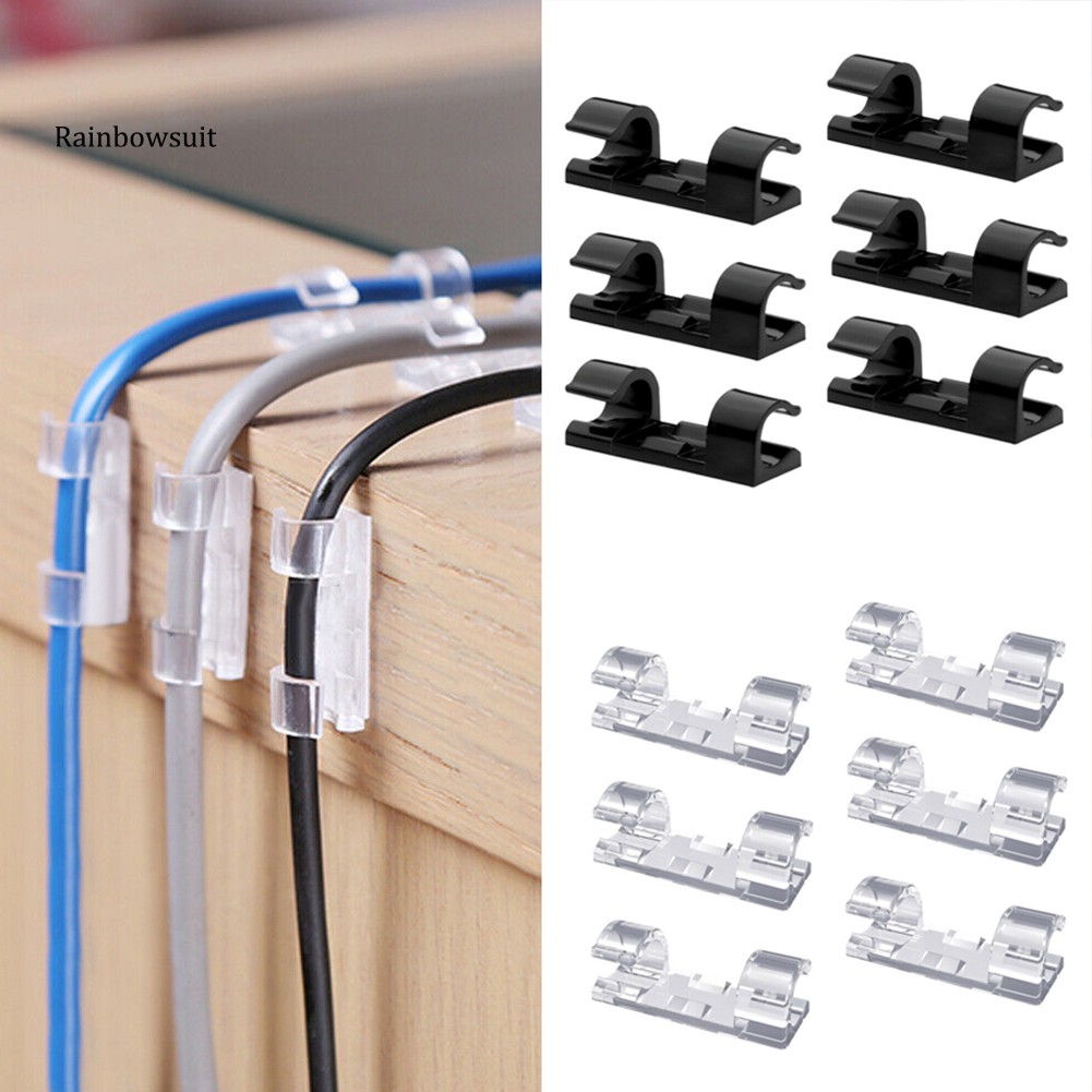 Set 20 / 40 Giá Đỡ Kẹp Dây Cáp Tự Dính Tiện Dụng