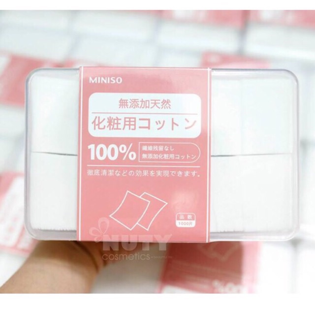 Bông Tây Trang Miniso Hộp 1000 Miếng Mềm Mịn | BigBuy360 - bigbuy360.vn