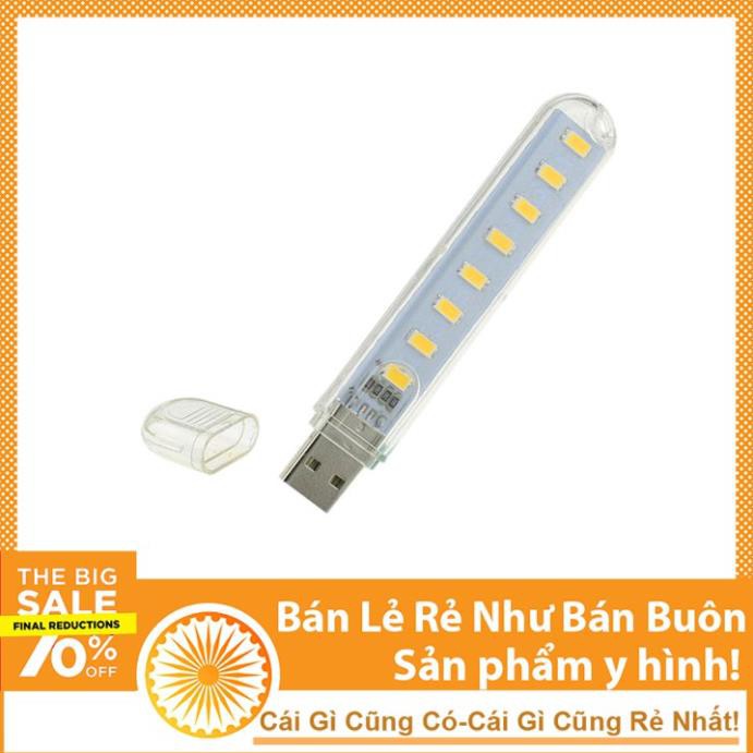 Đèn LED Gắn Cổng USB 8 Bóng Siêu Sáng