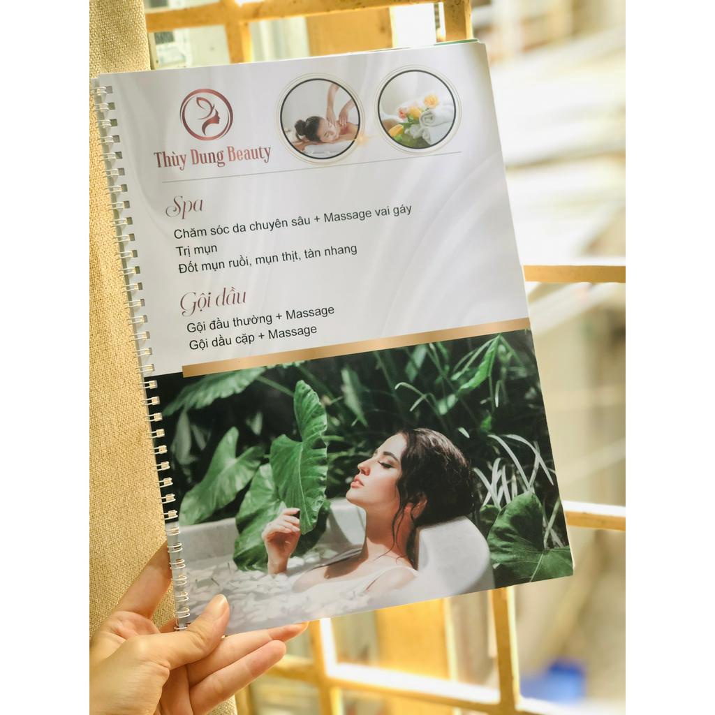 MENU SPA -MENU THẨM MỸ-đẹp in nhanh thiết kế đẹp
