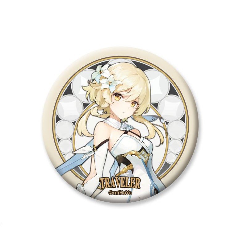 Huy hiệu cài áo in hình Genshin Impact anime chibi